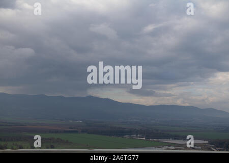 Roadtrip in Israele per trovare la neve sulla montagna Foto Stock