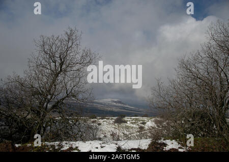 Roadtrip in Israele per trovare la neve sulla montagna Foto Stock