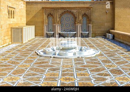 Fontana al Mausoleo di Mohammed V di Rabat - Marocco 22.04.2019 Foto Stock