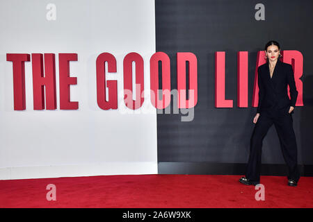 Londra, Regno Unito. 28 ott 2019. Stella Stocker Arrivers a Premiere mondiale del buon bugiardo il 28 ottobre 2019, al BFI Southbank di Londra, Regno Unito. Credito: Picture Capital/Alamy Live News Foto Stock