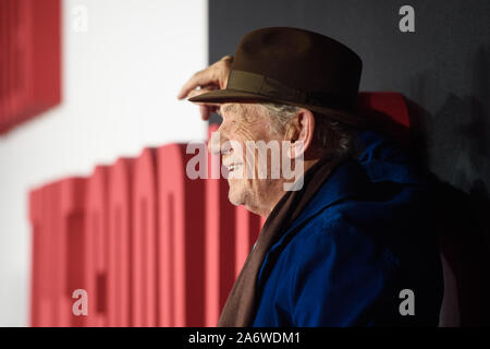 Sir Ian McKellen frequentando il buon bugiardo Premiere mondiale, al BFI South Bank di Londra. Foto Stock