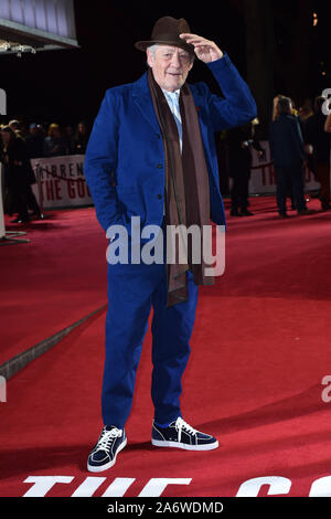 Sir Ian McKellen frequentando il buon bugiardo Premiere mondiale, al BFI South Bank di Londra. Foto Stock