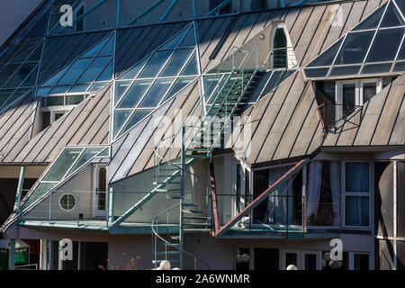 River Cottage sul Fiume di Chicago, progettato da Harry Weese Foto Stock