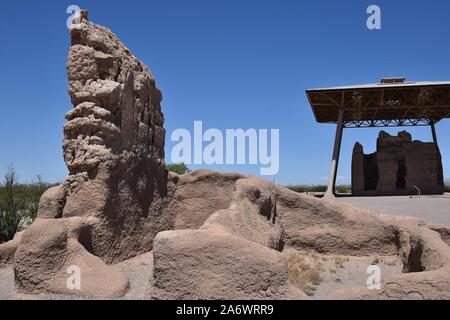 Casa Grande Ruins National Park in Arizona Foto Stock