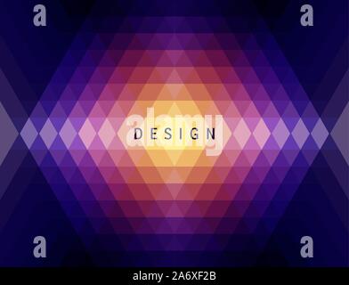 Geometrico astratto dello sfondo. Pattern poligonali con triangoli di colore. 3d illustrazione vettoriale per pubblicità, marketing e presentazione. Illustrazione Vettoriale