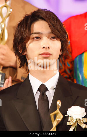 Tokyo, Giappone. 28 ott 2019. Attore giapponese Ryusei Yokohama assiste alla cerimonia di premiazione del dramma di Tokyo Award 2019 a Tokyo in Giappone il 28 ottobre 2019. Credito: Aflo Co. Ltd./Alamy Live News Foto Stock