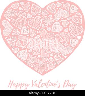 Il giorno di San Valentino elemento vettore, romantico cuore creativo Illustrazione Vettoriale