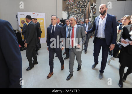 Il Cairo, Egitto. 29 ott 2019. Il Ministro degli esteri tedesco Heiko Maas (C) visite startup Haus Cairo del tedesco Corporation per la cooperazione internazionale (GIZ). Credito: Gehad Hamdy/dpa/Alamy Live News Foto Stock