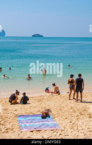 Ao Phra Nang Beach, Railay, provincia di Krabi, Thailandia Foto Stock