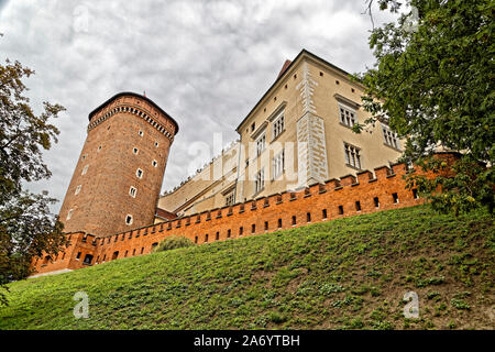 Cracovia in Polonia. Il 18 agosto, 2019. Il senatore Torre (Baszta Senatorska), parte di Wawel complesso medievale in Cracovia in Polonia. Foto Stock