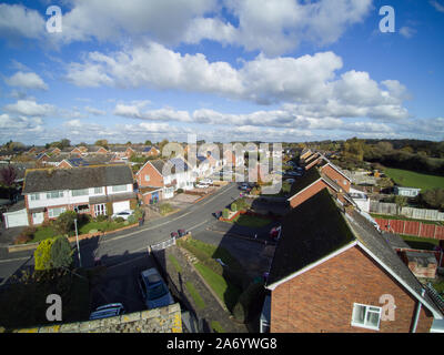 Suburban street con sessanta alloggiamento, Newport Shropshire Foto Stock