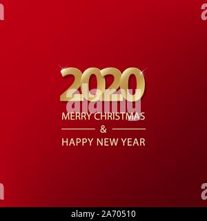 Felice Anno Nuovo 2020 Illustrazione Vettoriale