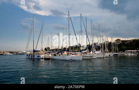 Sardegna yacht marina in Ogliastra - Marina di Baunei e Santa Maria Navarrese Italia Europa Foto Stock