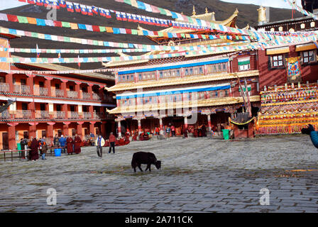 Monastero Lhagang Tagong in Cina Foto Stock