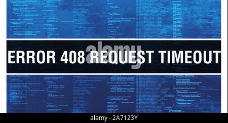 408 Errore di timeout della richiesta con Digital codice java di testo. 408 Errore di timeout della richiesta ed il software per computer di codifica il concetto di vettore. Programmazione scrip di codifica Foto Stock