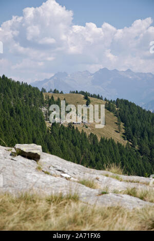 Paesaggio di montagna in estate in Ticino, Svizzera Foto Stock