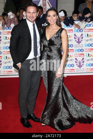 Frank Lampard e Christine Lampard sul tappeto rosso al Daily Mirror Pride of Britain Awards, in partnership con TSB, al Grosvenor House Hotel, Park Lane. Foto Stock