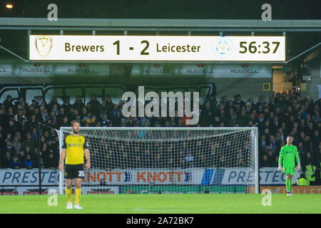 Burton upon Trent, Regno Unito. 29 ott 2019. Leicester leader durante l EFL Carabao Cup round di 16 match tra Burton Albion e Leicester City presso la Pirelli Stadium, Burton upon Trent, Inghilterra. Foto di Mick Haynes. Solo uso editoriale, è richiesta una licenza per uso commerciale. Nessun uso in scommesse, giochi o un singolo giocatore/club/league pubblicazioni. Credit: UK Sports Pics Ltd/Alamy Live News Foto Stock