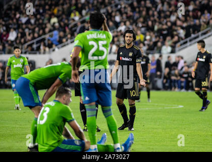 Los Angeles, Stati Uniti d'America. 29 ott 2019. Carlos Vela (10) frustrati nella seconda metà. Credito: Ben Nichols/Alamy Live News Foto Stock