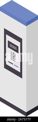 Outdoor Payment kiosk, icona di stile isometrico Illustrazione Vettoriale