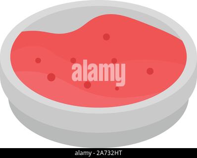 La salsa di cottura icona, stile isometrico Illustrazione Vettoriale