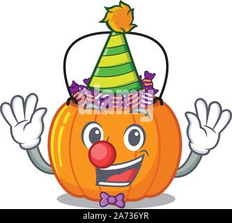 Clown caramella della benna in cartoon frigorifero Illustrazione Vettoriale