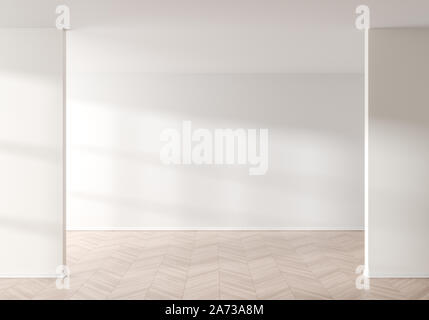Parete vuota mock up in stile moderno degli interni. Interno vuoto. 3D'illustrazione. Foto Stock