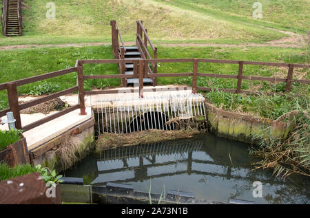 Overflow della griglia di scarico ostruito Foto Stock