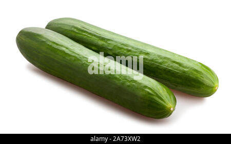 Percorso di cetriolo isolato su bianco Foto Stock