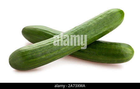 Percorso di cetriolo isolato su bianco Foto Stock