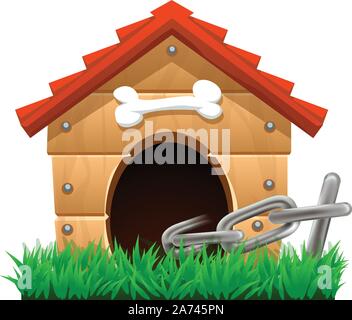 Cartoon dog house Illustrazione Vettoriale