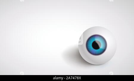 Eyeball sul dorso grigio Illustrazione Vettoriale