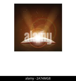 Aprire il libro magico Illustrazione Vettoriale