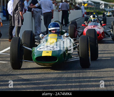 Andy Middlehurst, Lotus Climax 25, Glover Trophy, 1500cc Grand Prix Cars, 1961 al 1965, Goodwood 2019, settembre 2019, automobili, automobili, circ Foto Stock