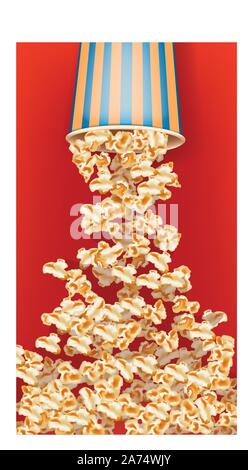 Foto di popcorn blast Illustrazione Vettoriale