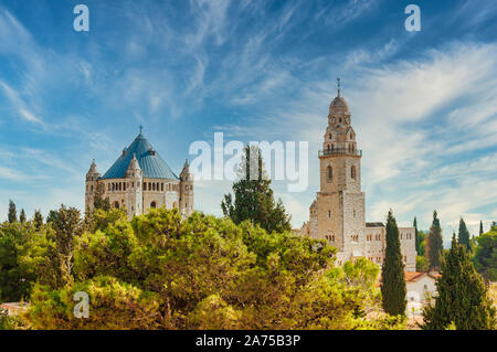 Chiesa della Dormizione sul monte Sion di Gerusalemme - Israele Foto Stock