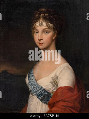 Ritratto dell'imperatrice Elisabetta Alexeyevna o Alexeievna, 1779 - 1826. Moglie di Alessandro i di Russia. Dopo un lavoro di agosto Tischbein. Foto Stock