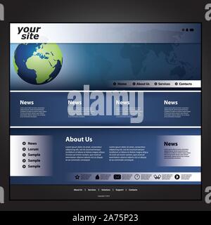 Moderno e colorato astratto Sito Web Creative Design Illustrazione del modello per la tua azienda o il tuo blog : liberamente scalabile e in formato vettoriale modificabile incluso Illustrazione Vettoriale