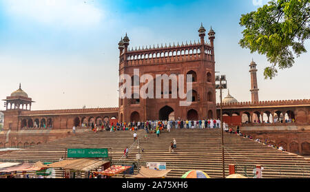 Delhi/ India - Ottobre 11,2019. La Masjid e Jahan Numa, comunemente noto come il Jama Masjid di Delhi, è una delle più grandi moschee in India. Foto Stock