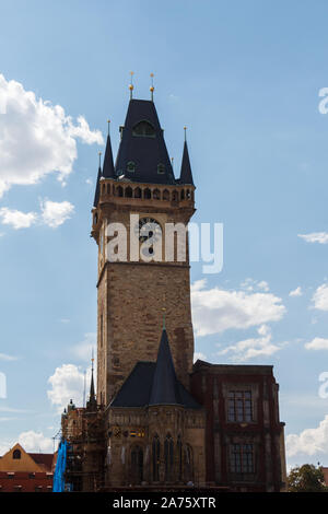 Antico municipio nel centro di Praga Foto Stock