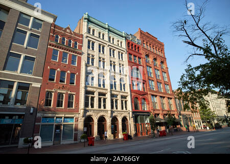 Edifici in 600 blocco principale ad ovest del distretto storico centro di Louisville kentucky NEGLI STATI UNITI Foto Stock