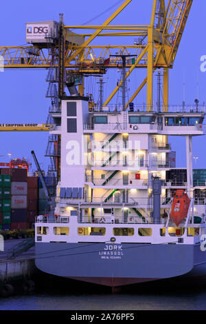Contenitore nave Jork, Dublino, County Dublin, Irlanda Foto Stock