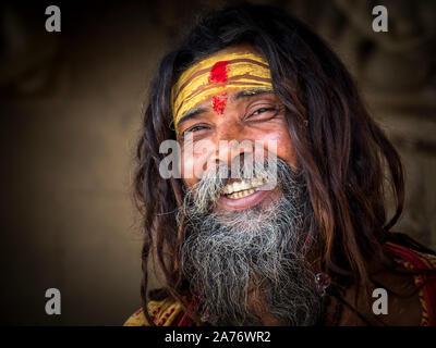 Uomo Santo in Varanasi. Foto Stock