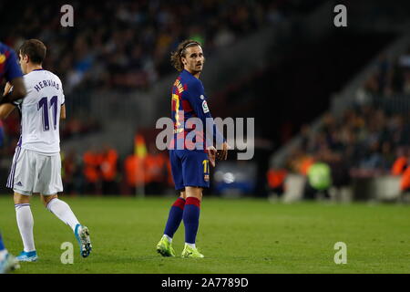 Barcellona, Spagna. 29 ott 2019. Antoine Griezmann (Barcellona) Calcio/Calcetto : spagnolo "La Liga Santander' match tra FC Barcelona 5-1 Real Valladolid CF allo stadio Camp Nou a Barcellona Spagna . Credito: Mutsu Kawamori/AFLO/Alamy Live News Foto Stock