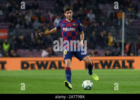 Barcellona, 29-10-2019. LaLiga 2019/ 2020, la data 11. Barcellona - Valladolid. Sergi Roberto del FC Barcelona Credit: Pro scatti/Alamy Live News Foto Stock