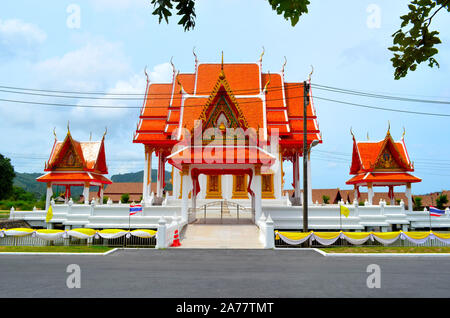 Il principale complesso tempio di Wat peccato Supharam città di Phuket Phuket Thailandia Asia Foto Stock