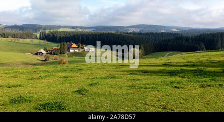 Unterfallengrundhof, casa nella Foresta nera, SWR serie televisiva Die bacchette, vicino a Gütenbach, Foresta Nera, Baden-Württemberg, Germania Foto Stock