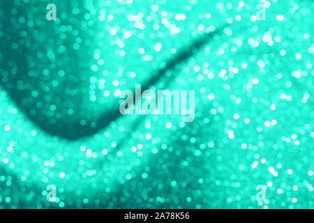 Glitter trend sfondo astratto in colori di menta. Foto Stock