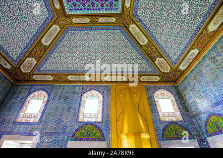 La Circoncisione camera dal XVI secolo costruito dal Sultano Solimano il Magnifico. Il palazzo di Topkapi, Istanbul, Turchia. Foto Stock