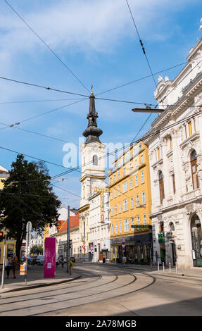 Taborstrasse, Leopoldstadt, Vienna, Austria Foto Stock